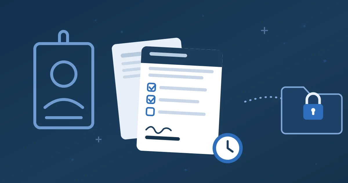 HR employee records and I-9 forms managed on retention schedules in a secure system